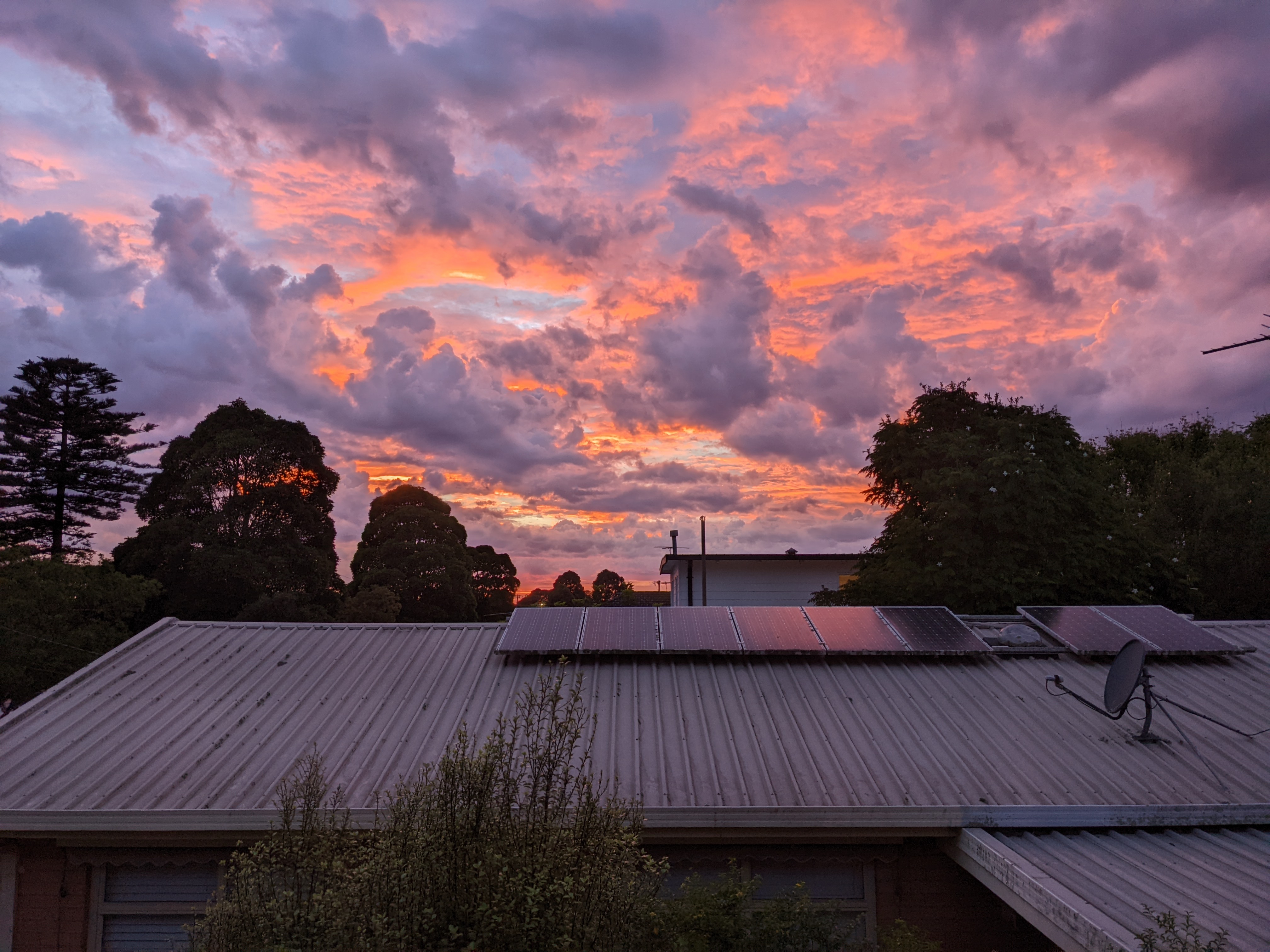 Sunrise from Neil Street bathroom